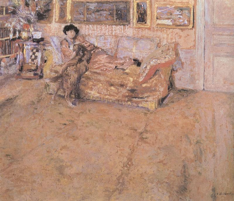 Edouard Vuillard Howe Chancellor and her dog oil painting picture